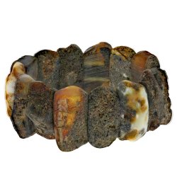 Nat�rliches Bernsteinarmband mit echten Bernsteinklumpen