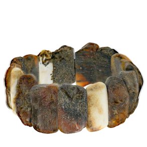 Naturlig Ravarmbnd Med gte Ravklumper