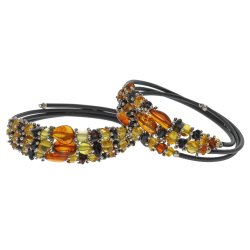 Trd Armbnd Dekoreret Med gte Ravperler