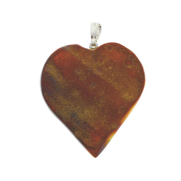 Hjerte Vedhng Hndlavet Af Vestkysten Rav