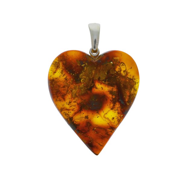 gte rav Hjerte / Real amber heart 