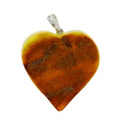 Det unikke smukke nords-vesterhvet rav hjerte 