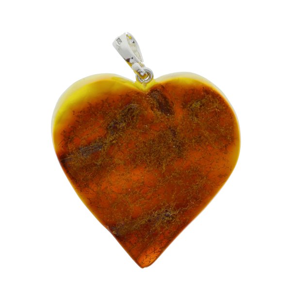 Det unikke smukke nords-vesterhvet rav hjerte 