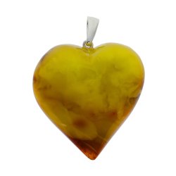 Det unikke smukke nords-vesterhvet rav hjerte 