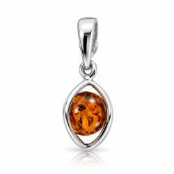 Ravvedh�ng med �gte Cognac Rav og S�lv � Moderne Organisk Design