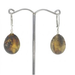 �gte Rav �reringe / Real Amber Earrings 
