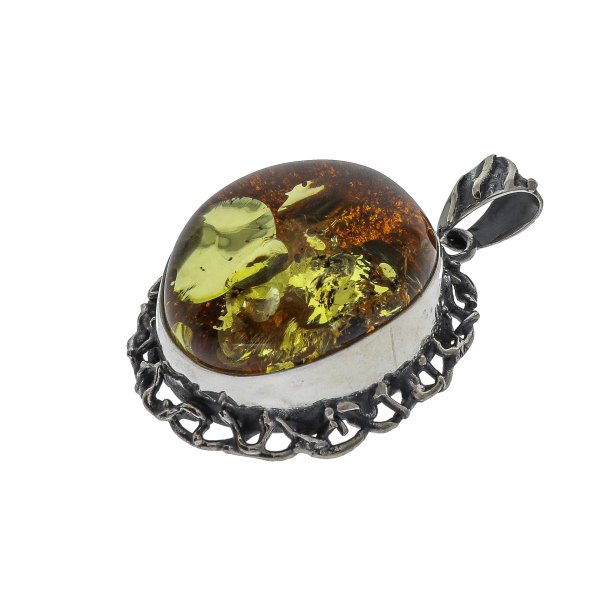 Hndlavet unikt stor Rav vedhng / Echte Bernstein Anhenger