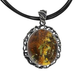 Hndlavet unikt stor Rav vedhng / Echte Bernstein Anhenger