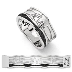 Ringkbing lava ring designet af Den lille Ravbutik 