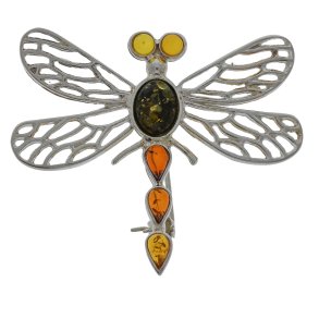 Guldsmed Broche I gte Rav Og Slv