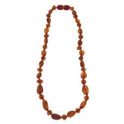 Naturformet Upoleret Ravk�de Af Det Flotteste Vesterhavs Ravperler - 50 CM