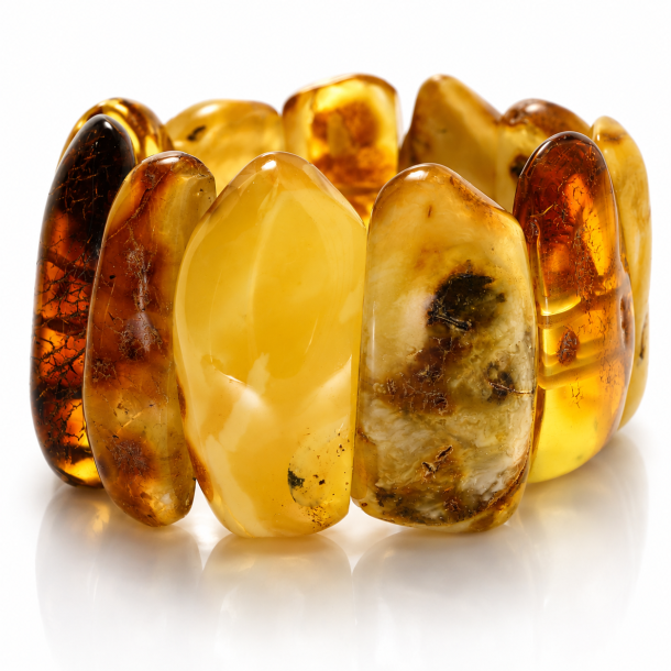 Einzigartiges Chunky Bernstein Armband � Handgefertigt aus Echtem D�nischen Bernstein | Der kleine Bernsteinladen