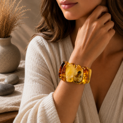Einzigartiges Chunky Bernstein Armband � Handgefertigt aus Echtem D�nischen Bernstein | Der kleine Bernsteinladen