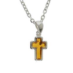 Rav Kors Vedh�ng i S�lv | �gte Rav | Den lille Ravbutik