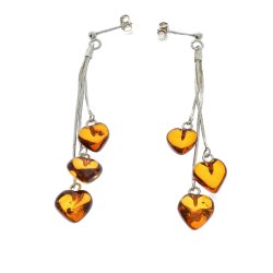 Hngende hjertereringe af gte rav