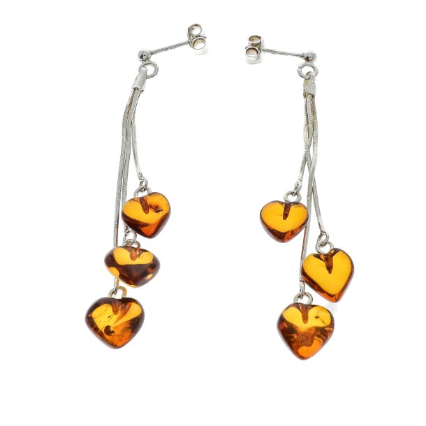 Hngende hjertereringe af gte rav