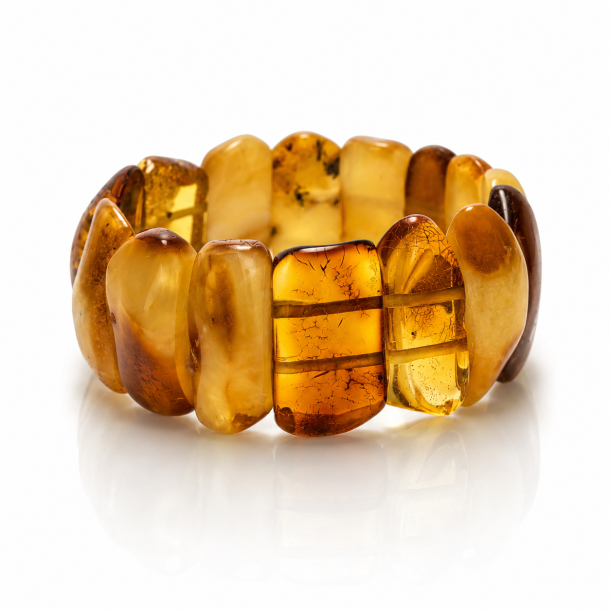 Einzigartiges, handgefertigtes Bernsteinarmband aus echtem d�nischem Bernstein � Honig-, Cognac- und Milchbernstein | Der kleine Bernsteinladen
