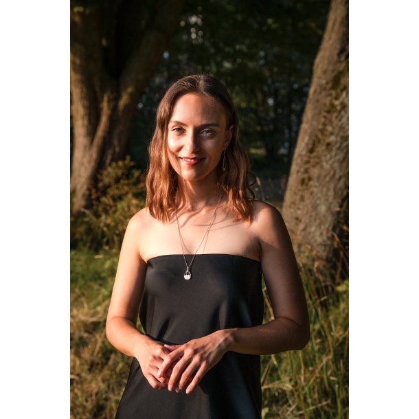 Halskde "Strandblger" strandsand/stensand bl