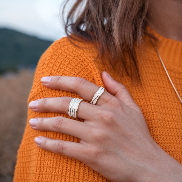 Ring "Strandwellen"mit strandsand