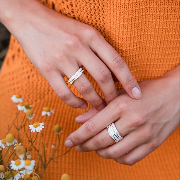 Ring "Strandwellen"mit strandsand