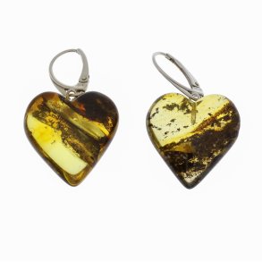 Unikke Hndlavet Hjerte Formet Rav reringe 