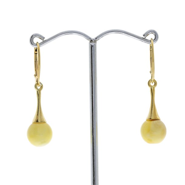 Hngende Mlkeravsperler I Forgyldt Slv