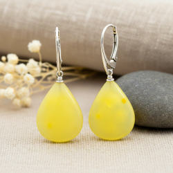 Echte Bernstein Ohrringe Sterling Silber .925