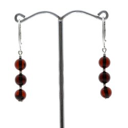 Hngende Cognac Farvet Ravperler