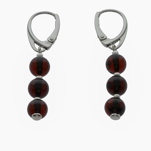 Hngende Cognac Farvet Ravperler