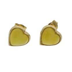 Mlkeravshjerter I Forgyldt Slv Og Rav