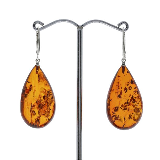 Einzigartige Bernstein Tropfen Ohrringe