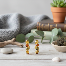 Forgyldte Creoler  - Kreoler Med �gte Rav