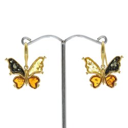 Sommerfugle reringe forgyldte af gte rav 