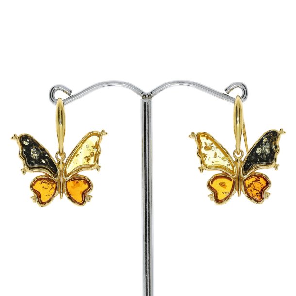 Sommerfugle reringe forgyldte af gte rav 