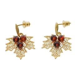 Gyldne Druer - smuk og moderne rav reringe fergyldt