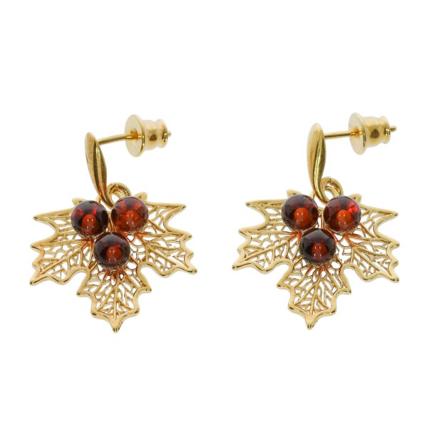 Gyldne Druer - smuk og moderne rav reringe fergyldt