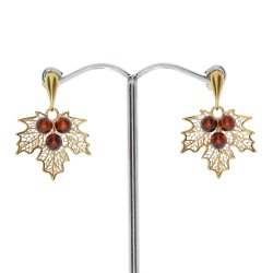 Gyldne Druer - smuk og moderne rav reringe fergyldt