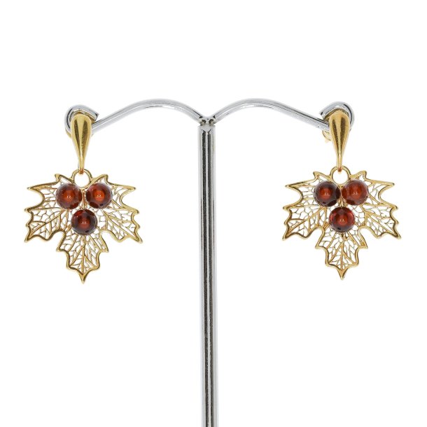 Gyldne Druer - smuk og moderne rav reringe fergyldt