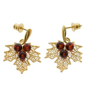 Gyldne Druer - smuk og moderne rav reringe fergyldt