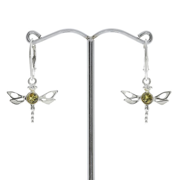 Guldsmed - Dragonfly - gte rav og slv reringe 