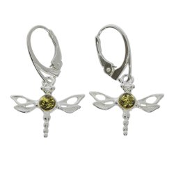 Guldsmed - Dragonfly - gte rav og slv reringe 