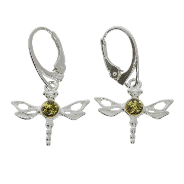 Guldsmed - Dragonfly - gte rav og slv reringe 