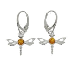 Guldsmed - Dragonfly - gte rav og slv reringe 