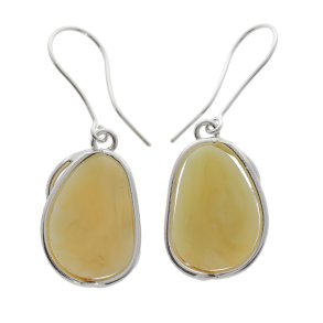 Unik hndlavet af guldsmed -  rav og slv reringe