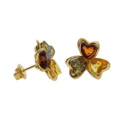 Tredobbelte hjerte - smuk og moderne rav reringe fergyldt