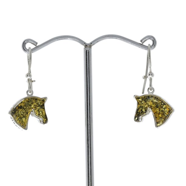 Heste�reringe fra �gte rav og s�lv 