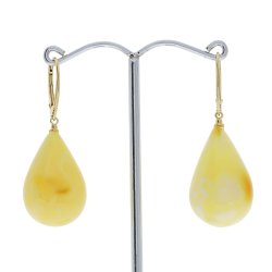 Flade Br�beformet M�lkeravs �reringe I Forgyldt S�lv