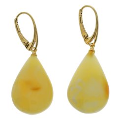 Flade Br�beformet M�lkeravs �reringe I Forgyldt S�lv