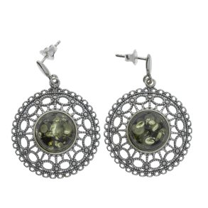 Mandala reringe I Slv Og Grnt Rav