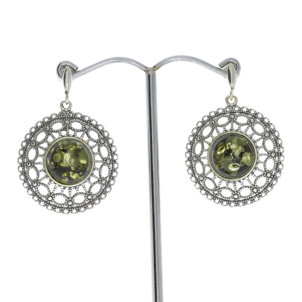 Mandala reringe I Slv Og Grnt Rav